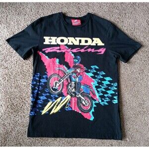 Honda Racing 500 Collaboration T-shirt Men's Size Medium Black Graphic